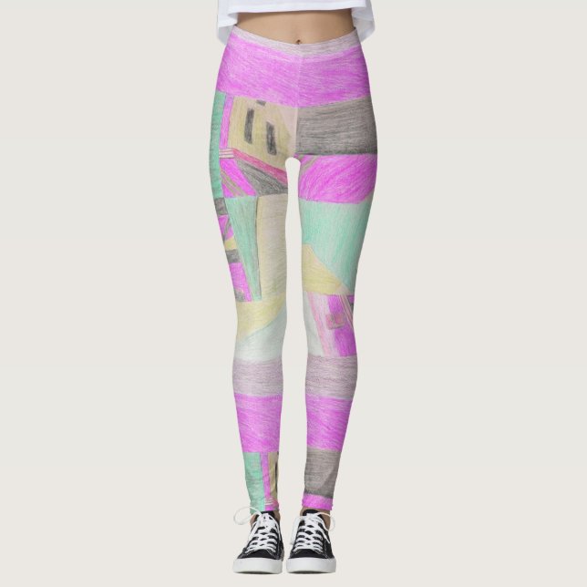 Skalade Magentor Leggings (Framsida)