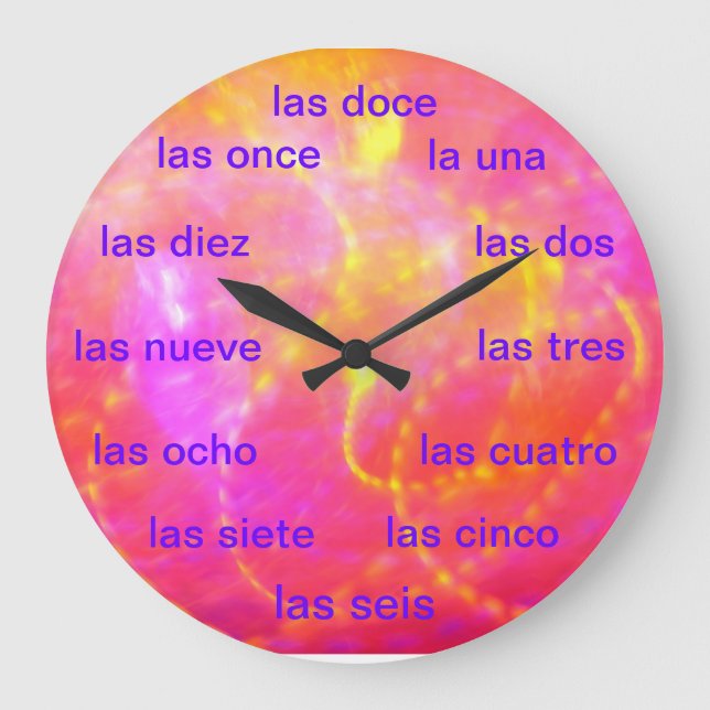 Skalade Reloj de - multifärgad Stor Klocka (Framsida)