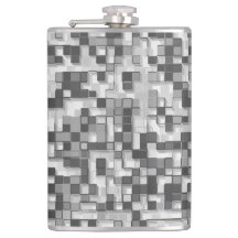 Skalade små kvadrater i ton grått för att rensa