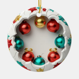 Skalade, synliga fragment julgransprydnad keramik