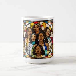 Skalade tak och målade glasdrömmar kaffemugg