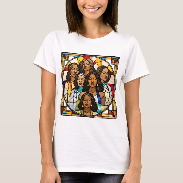 Skalade tak och målade glasdrömmar t shirt (Framsida)