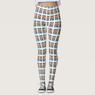 Skalade uppställningar leggings