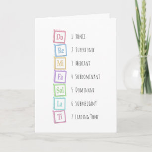 Skalans toner Solfege Musikala Babyblock Kort