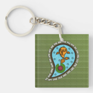 Skalar Goldfish Acrylic Keychain