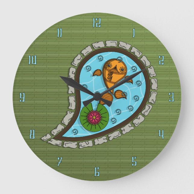 Skalar Goldfish-låset Stor Klocka (Framsida)