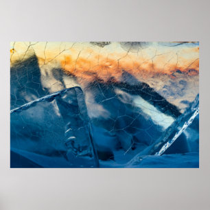 Skalat glas poster
