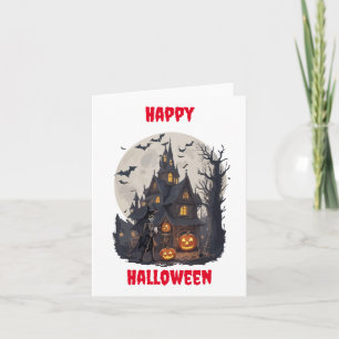 Skalat Halloween-designhälsningskort Kort