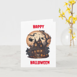 Skalat Halloween-designhälsningskort Kort