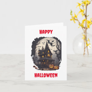 Skalat Halloween-designhälsningskort Kort