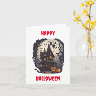Skalat Halloween-designhälsningskort Kort