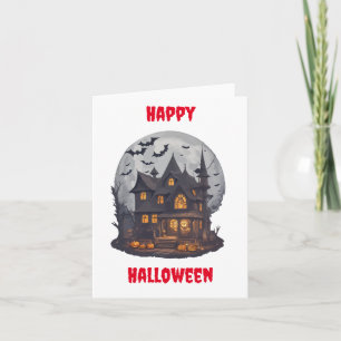 Skalat Halloween-designhälsningskort Kort