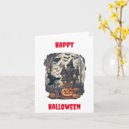 Skalat Halloween-designhälsningskort Kort