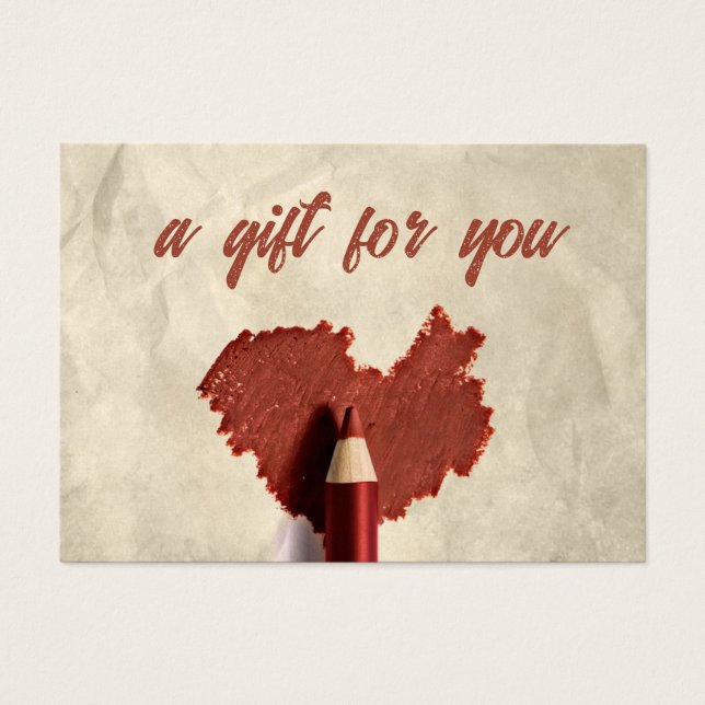 Skalat Hjärtvårdsmedalj i Teckning Visitkort (Framsidan)