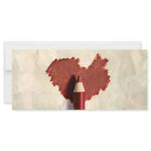 Skalat Hjärtvårtor i Teckning-pennhandkort