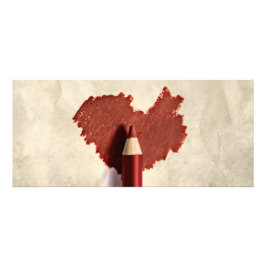 Skalat Hjärtvårtor i Teckning-pennhandkort Reklamkort