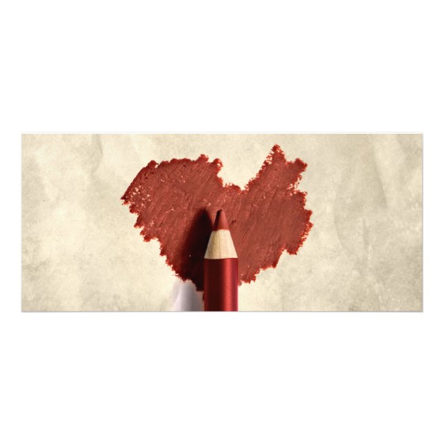 Skalat Hjärtvårtor i Teckning-pennhandkort Reklamkort (Framsidan)