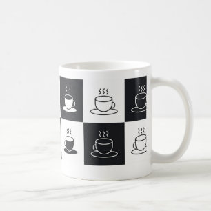 Skalat kaffe i Mönster mugg
