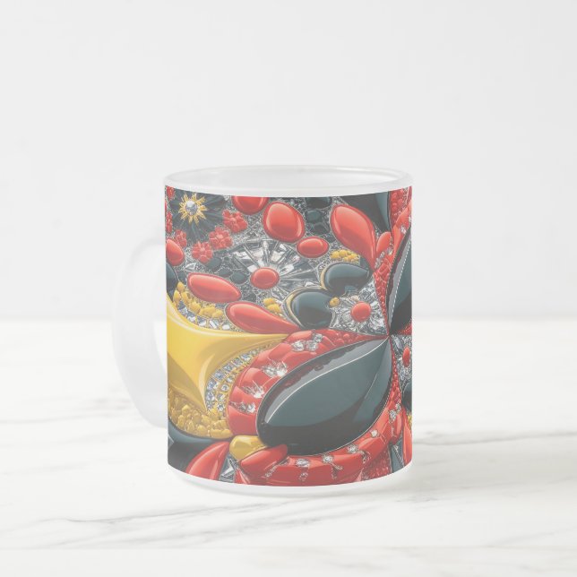 Skalat litet glas mugg med Tysklant Färg (Framsida vänster)