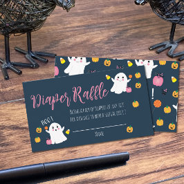 Skalat Raffle Halloween-Mörk blått höljeskort Tilläggskort