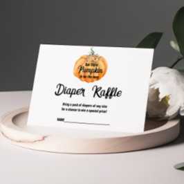Skalat Raffle Little Pumpkin Baby Shower Card Tilläggskort