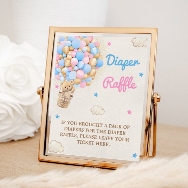 Skalat Rosa för Raffle-Nalle - blått spel Fototryck (Skapare uppladdad)