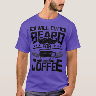 Skalat skägg för kaffe 1 t shirt