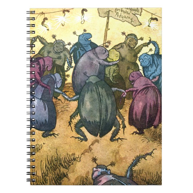 Skalbaggar som firar Midsummer Anteckningsbok (Framsidan)