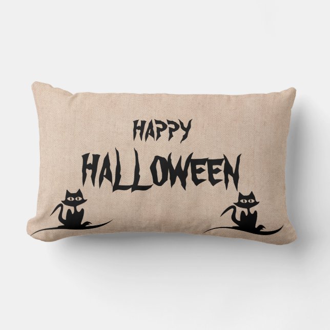 Skalbar kapsyl för happy halloween-kapsyl lumbarkudde (Framsida)
