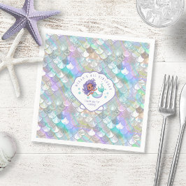 Skalbar Sjöjungfru-skala Clam-Snäcka V2 ID1144 Pappersservett