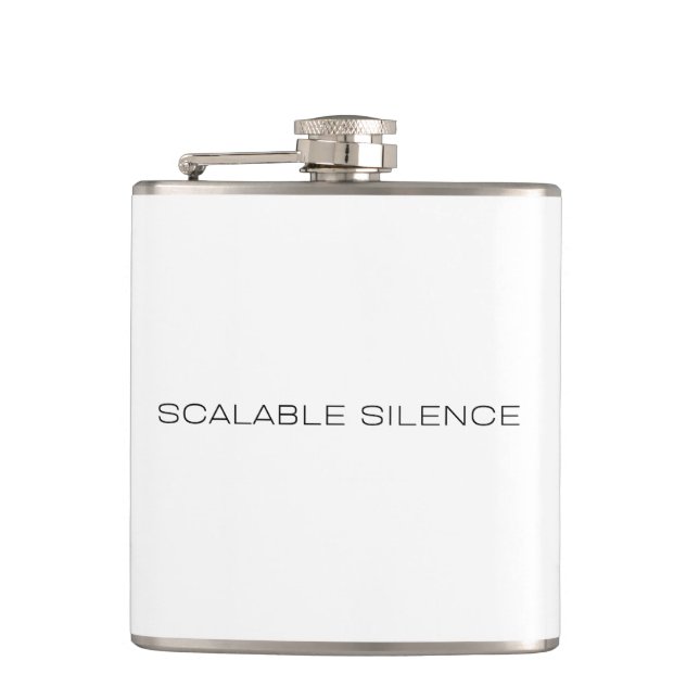 Skalbar tystnad Rostfritt stål Hip Flask Fickplunta (Framsidan)