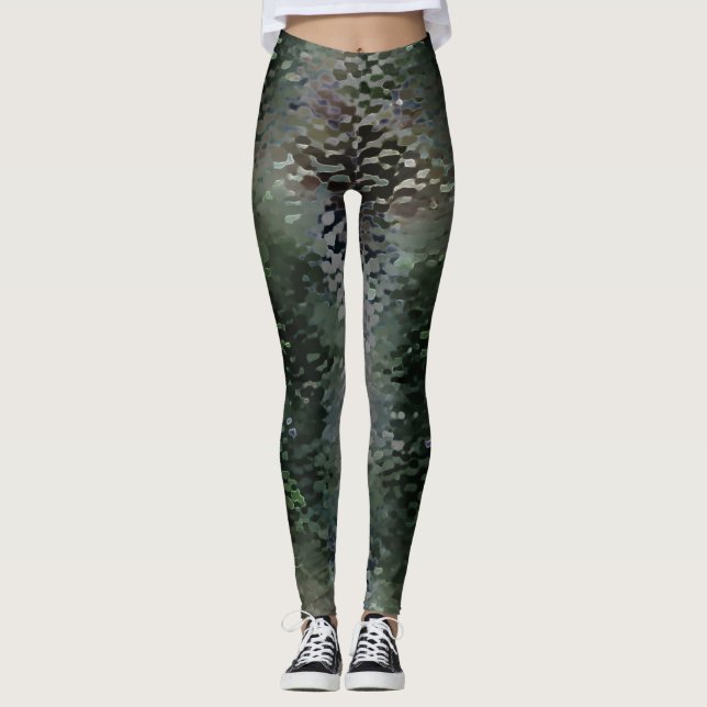 Skalbara plakat flytande över mörk leggings (Framsida)