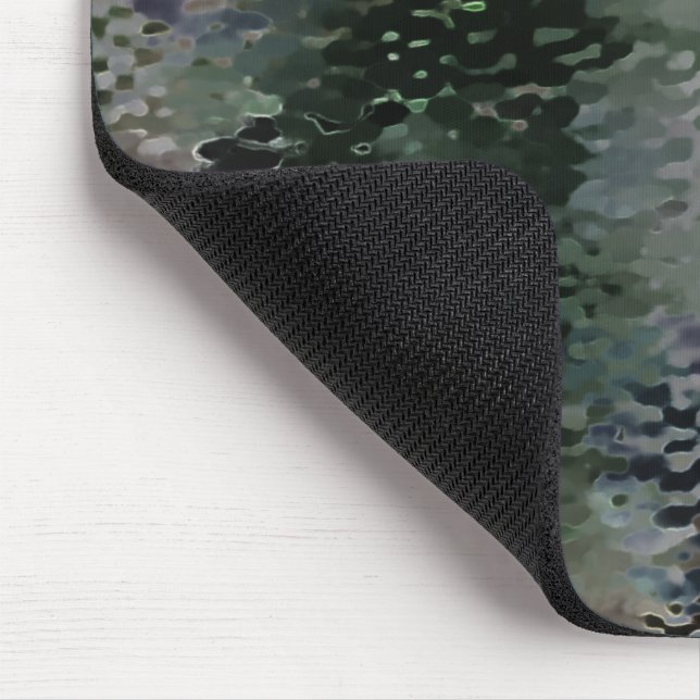 Skalbara plakat flytande över mörk musmatta (Hörn)