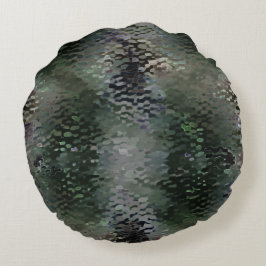 Skalbara plakat flytande över mörk rund kudde