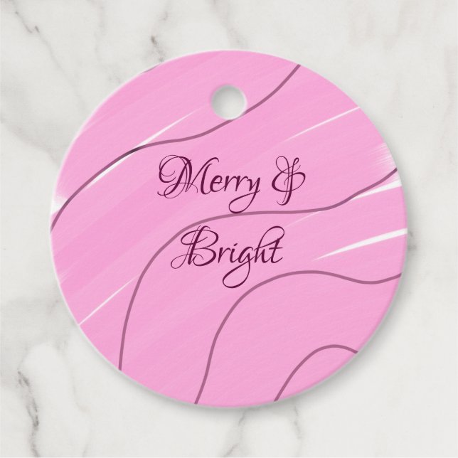 Skalbart läge för tunn rosa- och kortikdockans utf gåvor etiketter (Framsida)