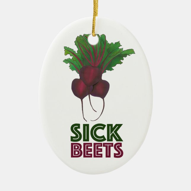 Skalbetor (Beats) Red Bunch Vegetable Garden Food Julgransprydnad Keramik (Framsidan)