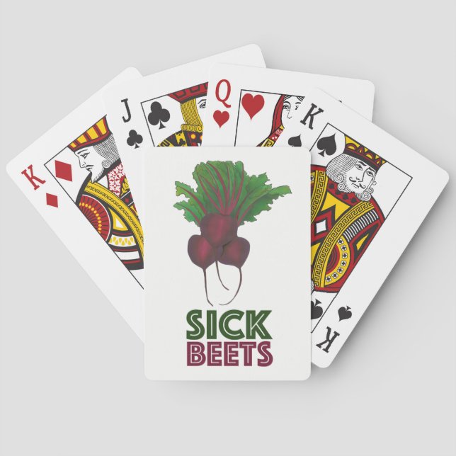 Skalbetor (Beats) Röda betet Garden Vegetable Spel Kort (Baksidan)