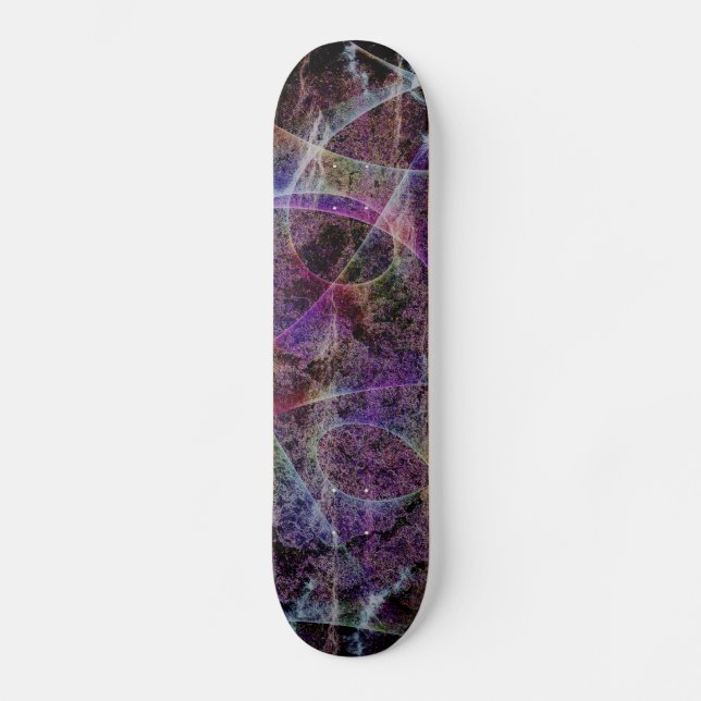 Skalbord med Abstraktens Lila Design Skateboard Bräda 21,5 Cm (Framsida)