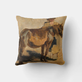 Skaldjur med häst (konst av djur) kudde