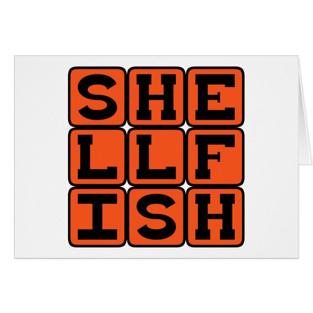 Skaldjur, ryggradslösa djur med ben, exoskeleton hälsningskort (Framsidan Horizontal)