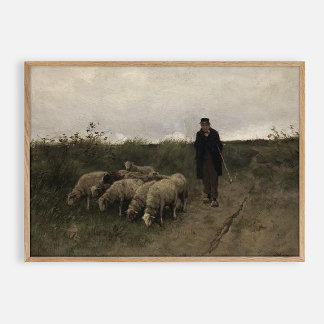 Skaldjur, vintage olja på duva poster