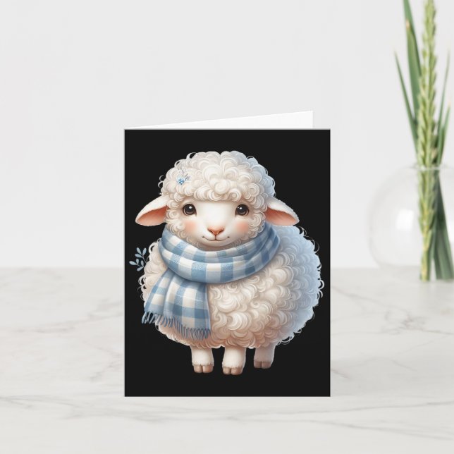 Skaldjursgåvor av lammfår Påsk Lamb Påsk Kort (Framsida)