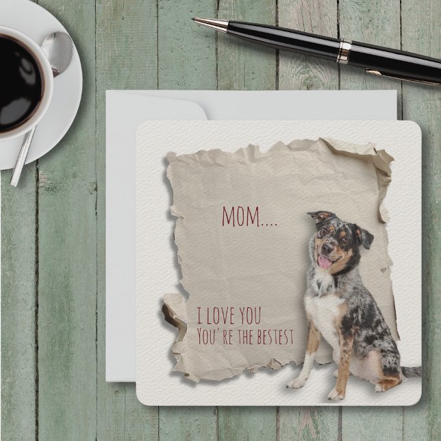Skaldjurskort hund i Mamma Kort (Mothers Day is a great time to show mom how special she is, but any day is a day to say I love you!)