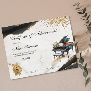 Skälet till uppnåendet av Piano Certificate Music