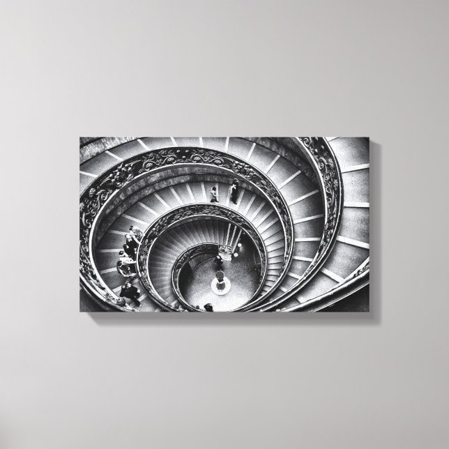 Skalfall i svartvitt canvastryck (Framsida)