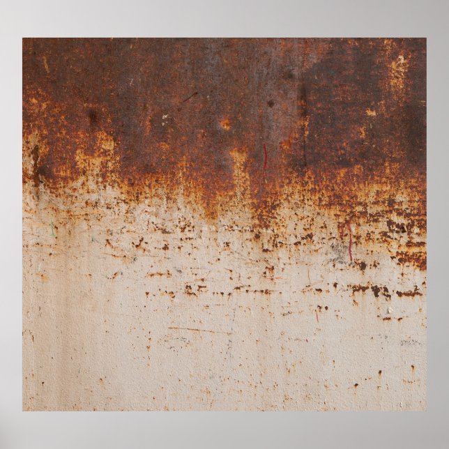 Skalfärg, rostfri vägg struktur. poster (Framsidan)