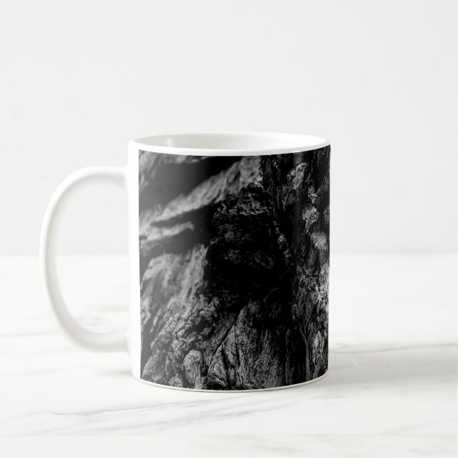 Skalfoto på sten kaffemugg (Vänster)