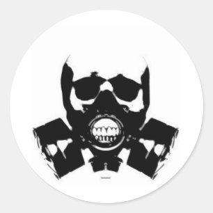 Skalgasmaskben Runt Klistermärke