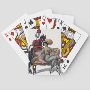 Skälig Vintage Djävulen Casinokort