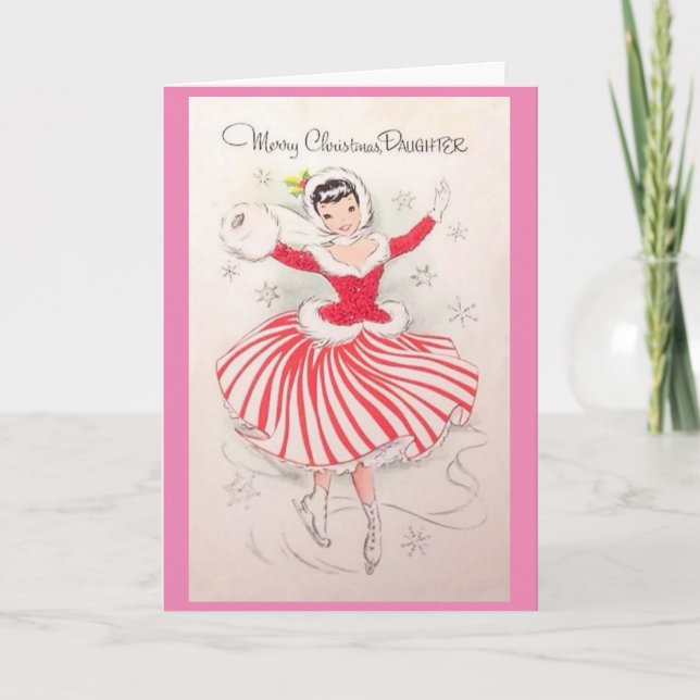 Skalkort för årstidsjucka för dotter helgkort (Framsida)